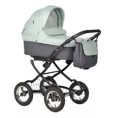 Коляска-люлька Indigo Blues Classic (1 в 1) - Bl 01 (шалфей)