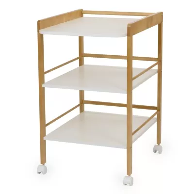 Столик пеленальный на колёсах Mr Sandman Effect, Цвет Дуб крафт золотой/Белый