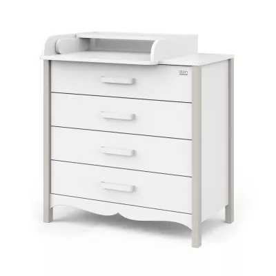 Комод пеленальный АТОН FELIX 804 ПВХ с шариковыми направляющими (белый-кашемир)
