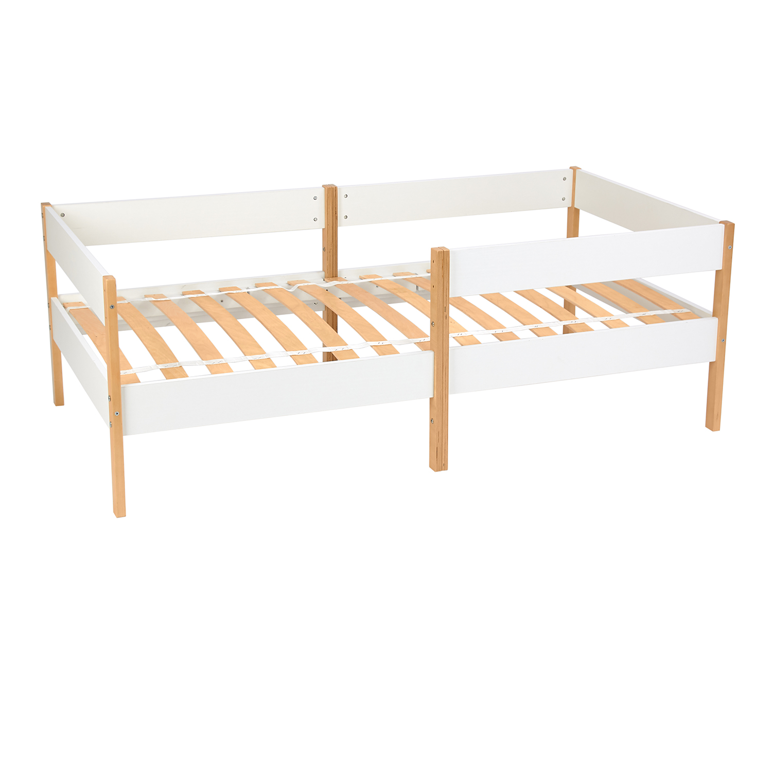 Кровать детская подростковая Polini kids Simple 3435, Белый-натуральный