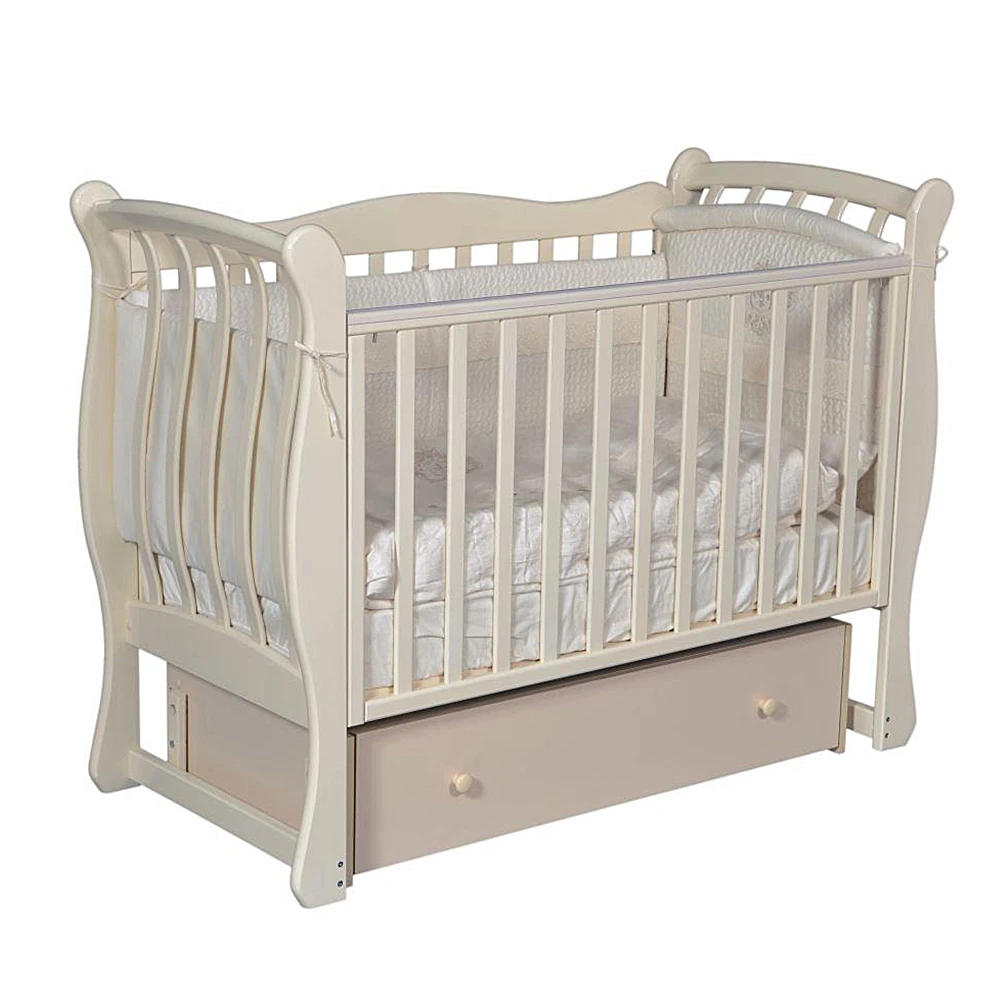 Кровать детская Антел Luiza-3, универсальный маятник, ящик, слоновая кость