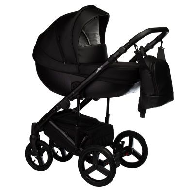 Коляска Indigo Tour Eco 2 в 1, Te 06, черная кожа
