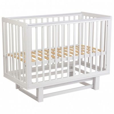 Кроватка детская Polini kids Simple 340 с маятником, Белый