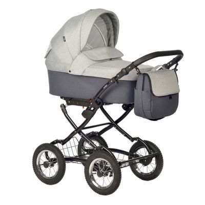 Коляска-люлька Indigo Blues Classic (1 в 1) - Bl 03 (серый)