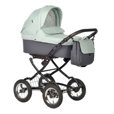 Коляска-люлька Indigo Blues Classic (1 в 1) - Bl 01 (шалфей)