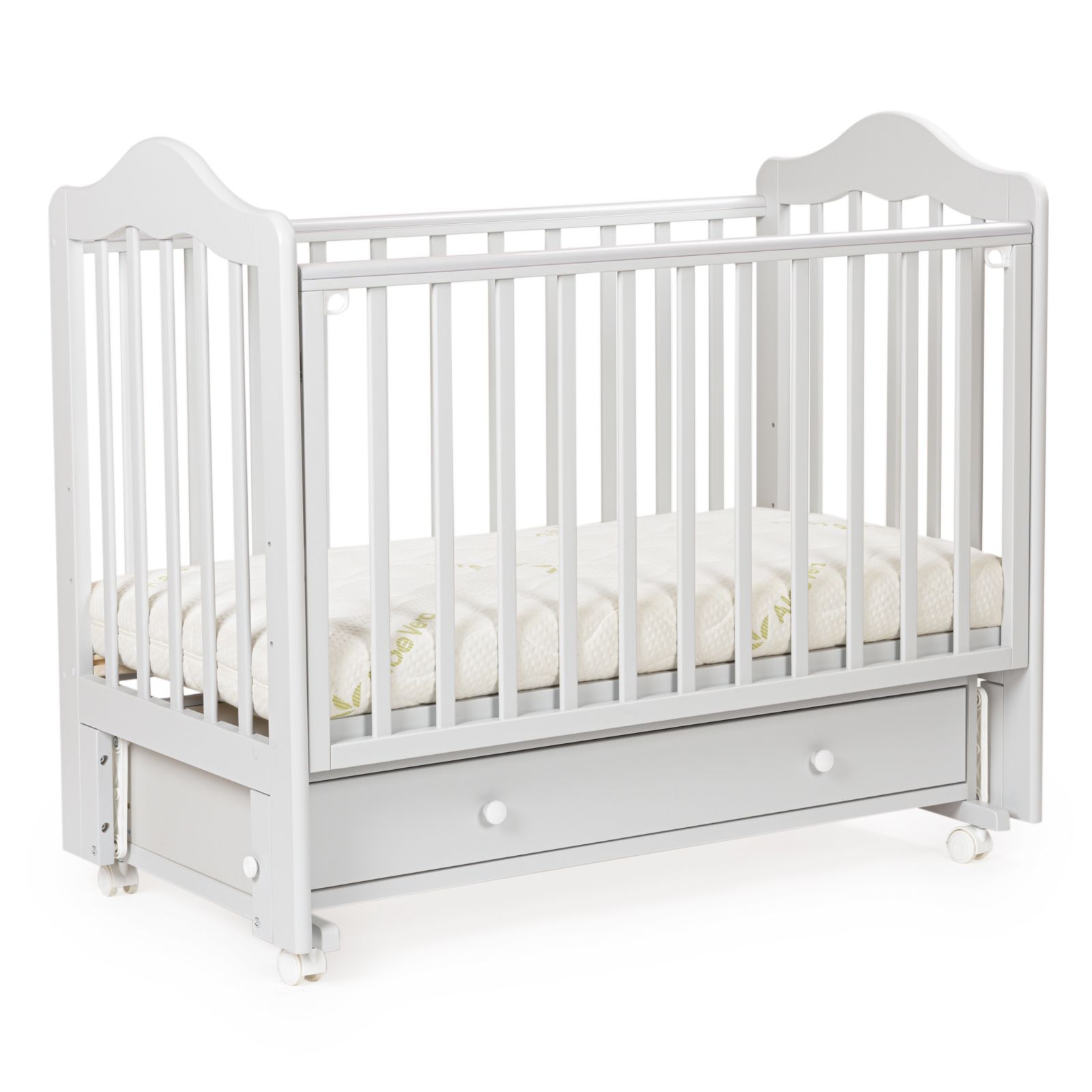 Кровать детская Bebizaro Fillmore маятник универсальный с ящиком, Gray