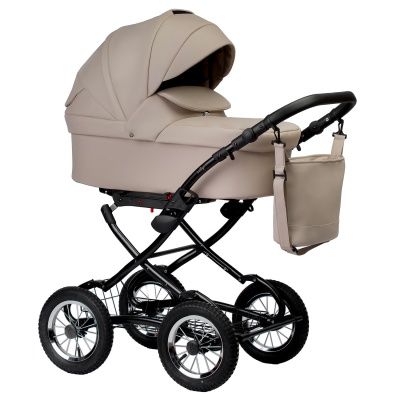 Коляска Indigo Barbara Eco Classic 2 в 1, Be 02, св.бежевая кожа