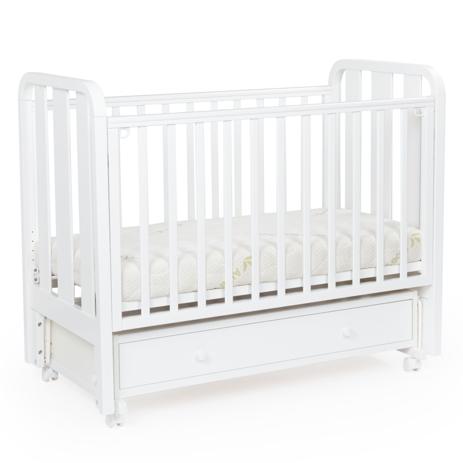 Кровать детская Bebizaro Heirloom маятник универсальный с ящиком, White