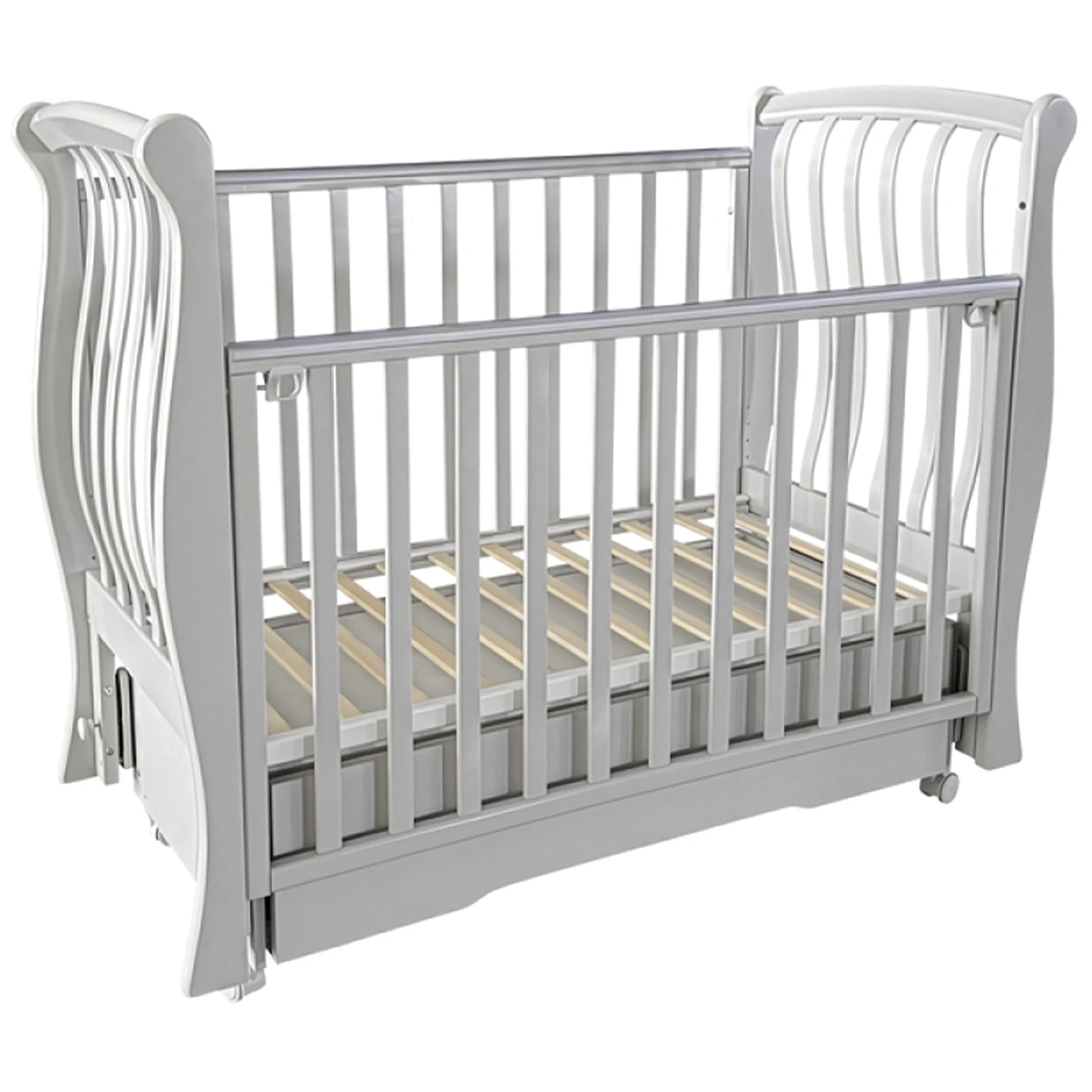 Кровать детская Антел Luiza-3, универсальный маятник, колеса, ящик, лунная ночь