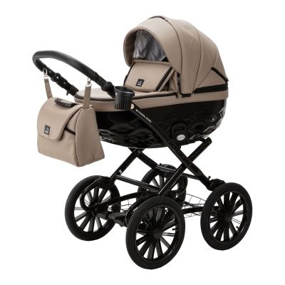 Коляска Adamex Chantal Retro Deluxe 2 в 1, C-SA9, т.бежевая кожа