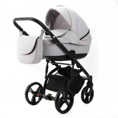 Коляска Adamex Lanti 2 в 1, LN-PS46, св.серый + св.серая кожа