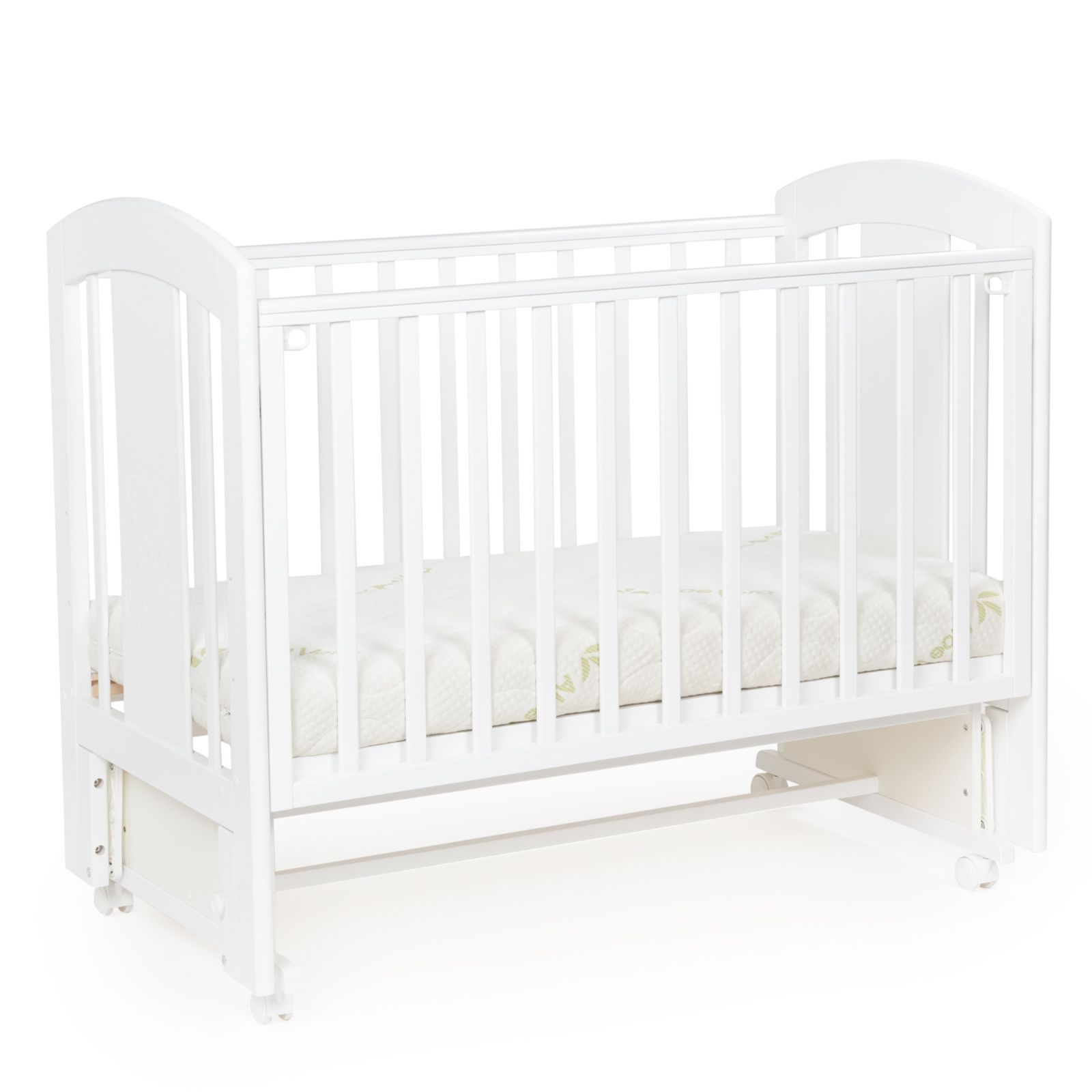 Кровать детская Bebizaro Regency Teddy маятник универсальный, White